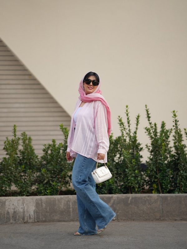 مدل شومیز صورتی ترک برند پری طرح سوین