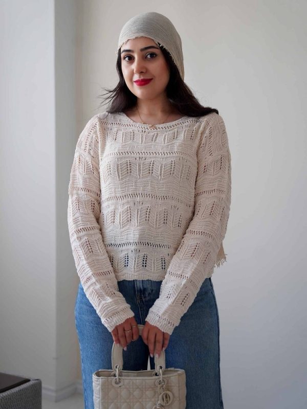 بافت کرم ساده ترک طرح یلدیز