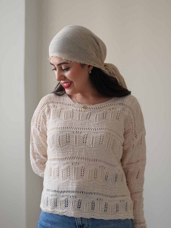 ریزبافت کرم ساده ترک طرح یلدیز