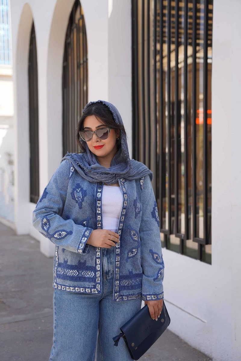 کت جین کوتاه زنانه ترک طرح سلین