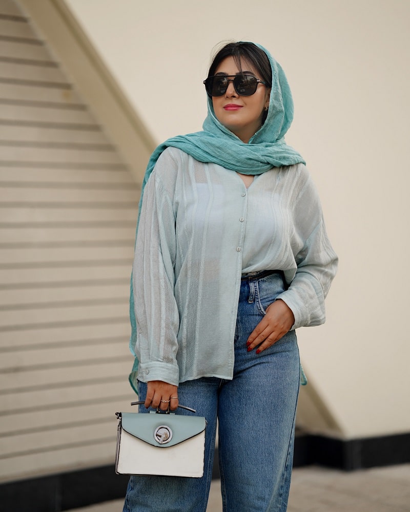 شومیز اورجینال پری رنگ سبز پاستیلی برای مراسم خواستگاری