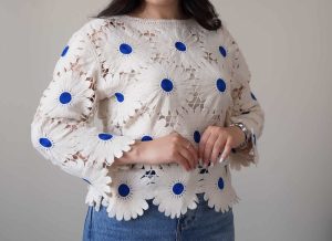 شومیز قلاب بافی مناسب افراد لاغر