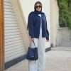 شومیز سورمه ای سیلک ساده طرح آینا