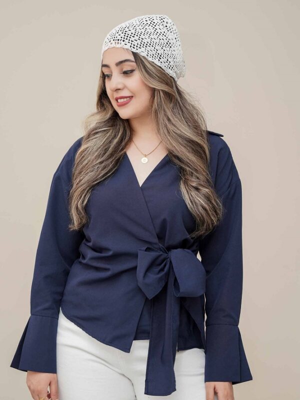 شومیز سورمه ای ترک طرح پاپیونی باربی